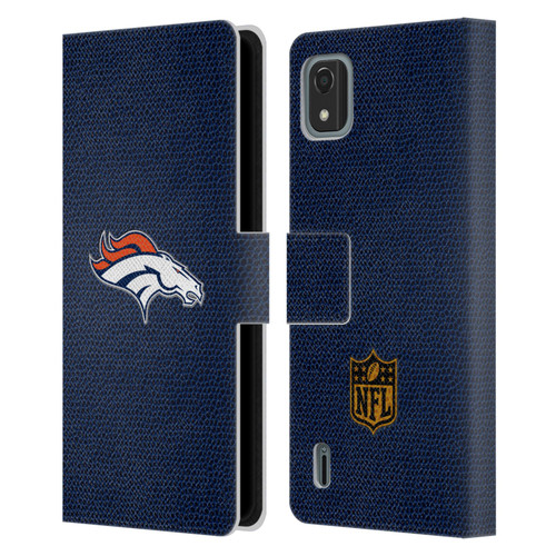 NFL Denver Broncos Logo Football Leather Book Wallet Case Cover For Nokia C2 2nd Edition