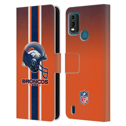 NFL Denver Broncos Logo Helmet Leather Book Wallet Case Cover For Nokia G11 Plus