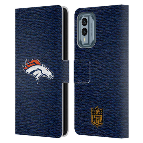 NFL Denver Broncos Logo Football Leather Book Wallet Case Cover For Nokia X30