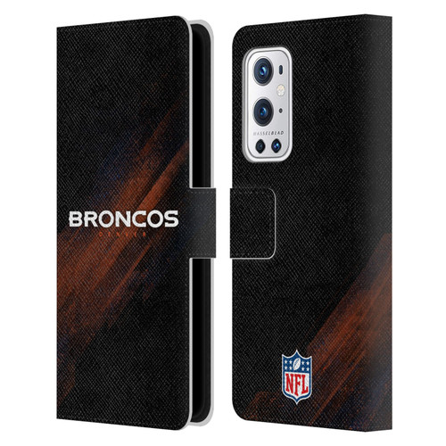NFL Denver Broncos Logo Blur Leather Book Wallet Case Cover For OnePlus 9 Pro