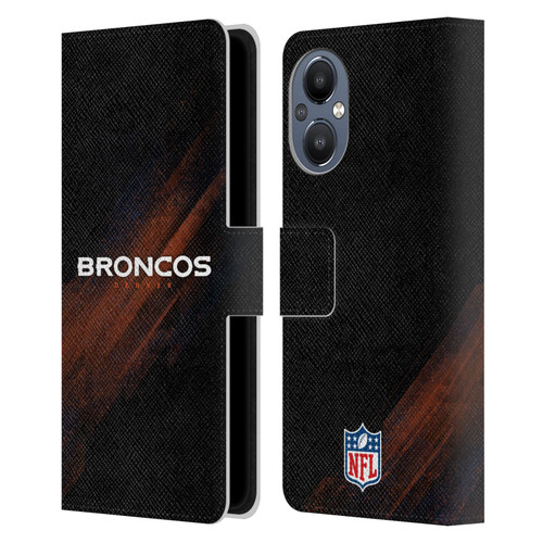 NFL Denver Broncos Logo Blur Leather Book Wallet Case Cover For OnePlus Nord N20 5G