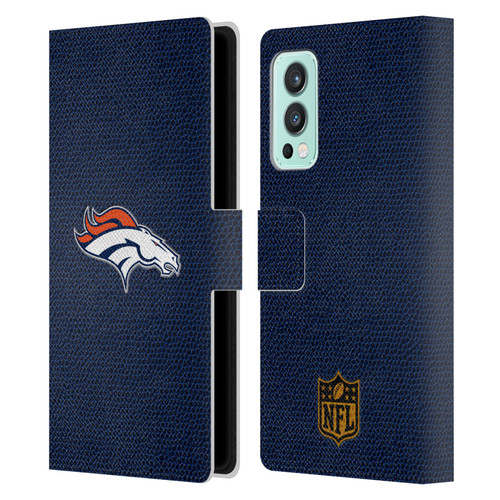 NFL Denver Broncos Logo Football Leather Book Wallet Case Cover For OnePlus Nord 2 5G