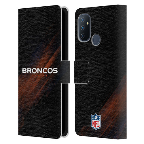 NFL Denver Broncos Logo Blur Leather Book Wallet Case Cover For OnePlus Nord N100