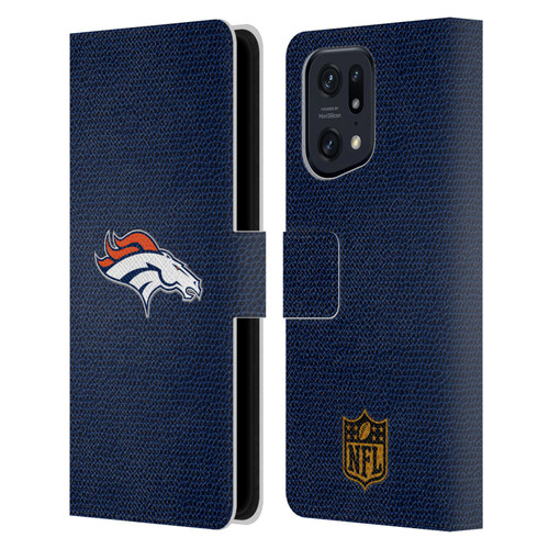 NFL Denver Broncos Logo Football Leather Book Wallet Case Cover For OPPO Find X5 Pro