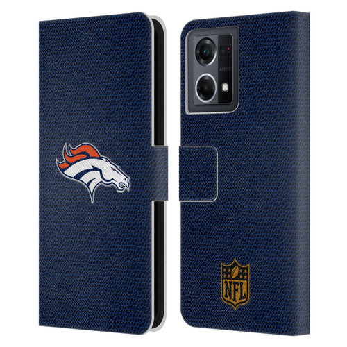 NFL Denver Broncos Logo Football Leather Book Wallet Case Cover For OPPO Reno8 4G