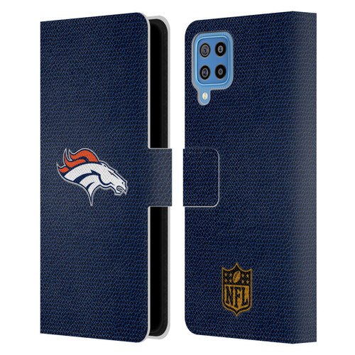 NFL Denver Broncos Logo Football Leather Book Wallet Case Cover For Samsung Galaxy F22 (2021)