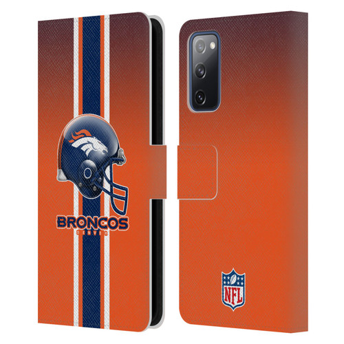 NFL Denver Broncos Logo Helmet Leather Book Wallet Case Cover For Samsung Galaxy S20 FE / 5G