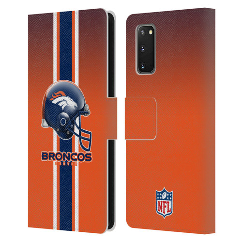 NFL Denver Broncos Logo Helmet Leather Book Wallet Case Cover For Samsung Galaxy S20 / S20 5G