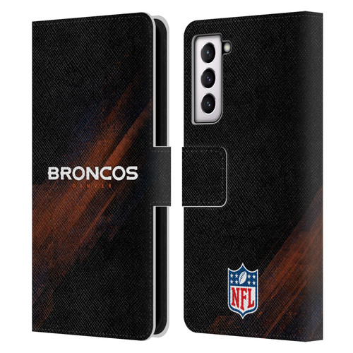 NFL Denver Broncos Logo Blur Leather Book Wallet Case Cover For Samsung Galaxy S21 5G