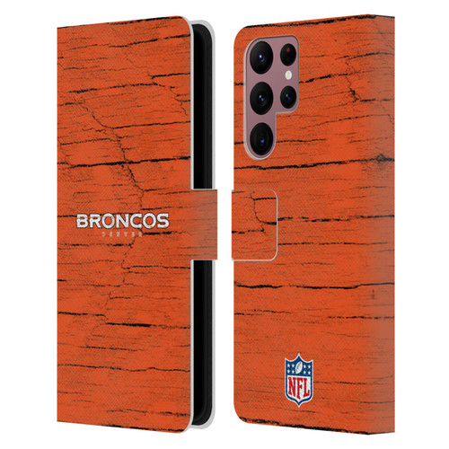 NFL Denver Broncos Logo Distressed Look Leather Book Wallet Case Cover For Samsung Galaxy S22 Ultra 5G NFL Denver Broncos Logo Distressed Look Leather Book Wallet Case Cover For Samsung Galaxy S22 Ultra 5G