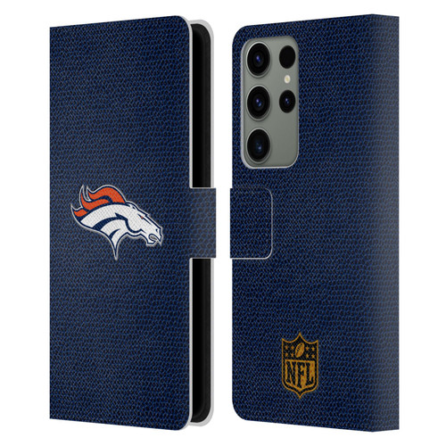 NFL Denver Broncos Logo Football Leather Book Wallet Case Cover For Samsung Galaxy S23 Ultra 5G