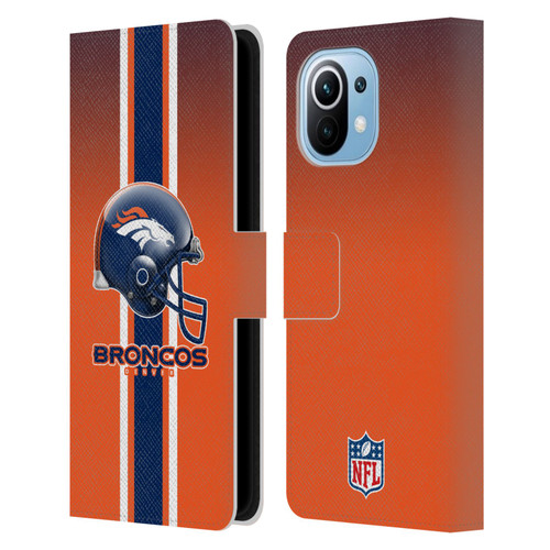 NFL Denver Broncos Logo Helmet Leather Book Wallet Case Cover For Xiaomi Mi 11