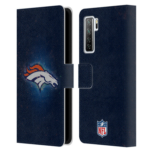 NFL Denver Broncos Artwork LED Leather Book Wallet Case Cover For Huawei Nova 7 SE/P40 Lite 5G