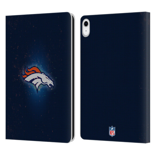 NFL Denver Broncos Artwork LED Leather Book Wallet Case Cover For Apple iPad 10.9 (2022)