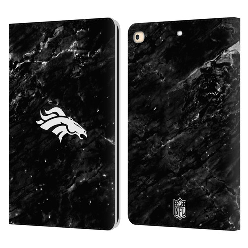 NFL Denver Broncos Artwork Marble Leather Book Wallet Case Cover For Apple iPad 9.7 2017 / iPad 9.7 2018