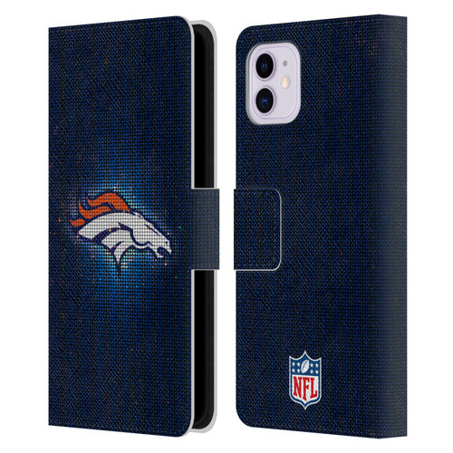 NFL Denver Broncos Artwork LED Leather Book Wallet Case Cover For Apple iPhone 11