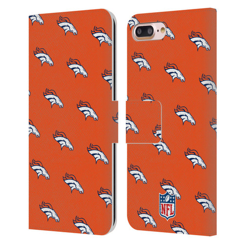 NFL Denver Broncos Artwork Patterns Leather Book Wallet Case Cover For Apple iPhone 7 Plus / iPhone 8 Plus