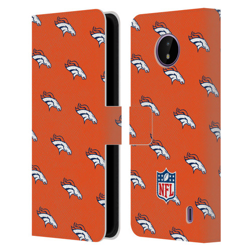 NFL Denver Broncos Artwork Patterns Leather Book Wallet Case Cover For Nokia C10 / C20