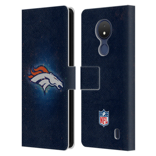 NFL Denver Broncos Artwork LED Leather Book Wallet Case Cover For Nokia C21