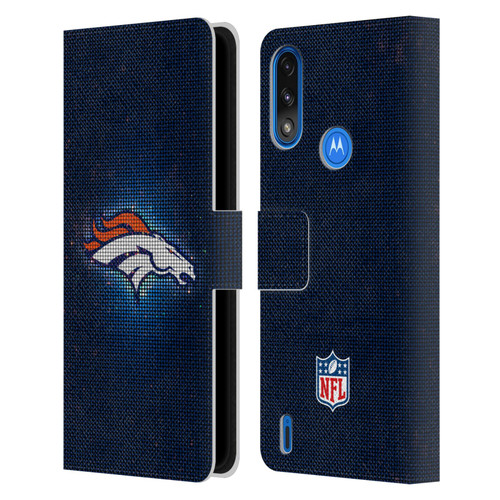 NFL Denver Broncos Artwork LED Leather Book Wallet Case Cover For Motorola Moto E7 Power / Moto E7i Power
