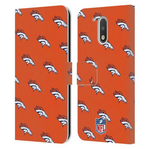 NFL Denver Broncos Artwork Patterns Leather Book Wallet Case Cover For Motorola Moto G41