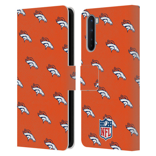 NFL Denver Broncos Artwork Patterns Leather Book Wallet Case Cover For OnePlus Nord 5G
