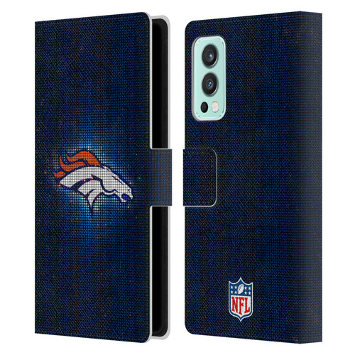 NFL Denver Broncos Artwork LED Leather Book Wallet Case Cover For OnePlus Nord 2 5G