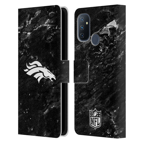 NFL Denver Broncos Artwork Marble Leather Book Wallet Case Cover For OnePlus Nord N100