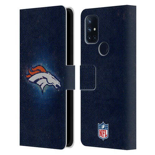 NFL Denver Broncos Artwork LED Leather Book Wallet Case Cover For OnePlus Nord N10 5G