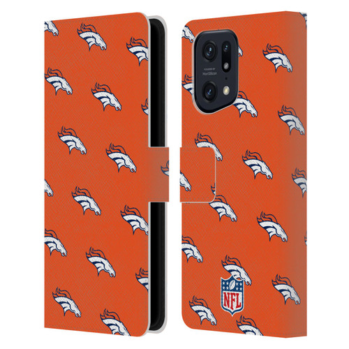NFL Denver Broncos Artwork Patterns Leather Book Wallet Case Cover For OPPO Find X5 Pro