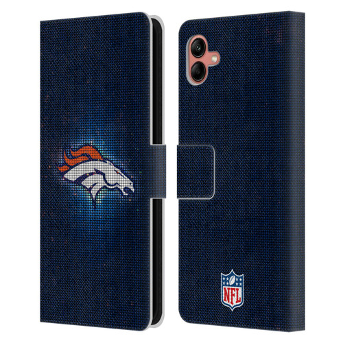 NFL Denver Broncos Artwork LED Leather Book Wallet Case Cover For Samsung Galaxy A04 (2022)