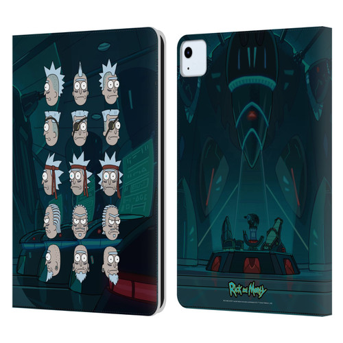 Rick And Morty Season 3 Character Art Seal Team Ricks Leather Book Wallet Case Cover For Apple iPad Air 2020 / 2022