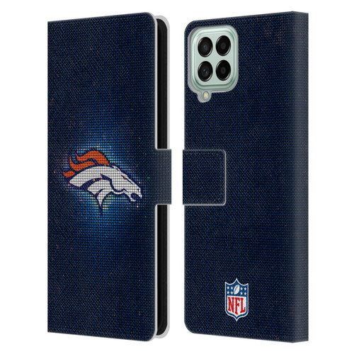 NFL Denver Broncos Artwork LED Leather Book Wallet Case Cover For Samsung Galaxy M33 (2022)