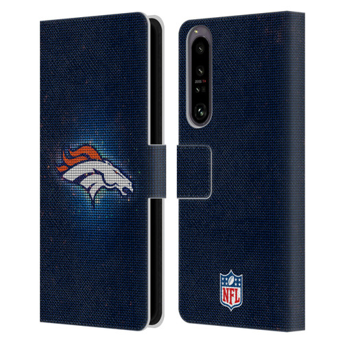 NFL Denver Broncos Artwork LED Leather Book Wallet Case Cover For Sony Xperia 1 IV