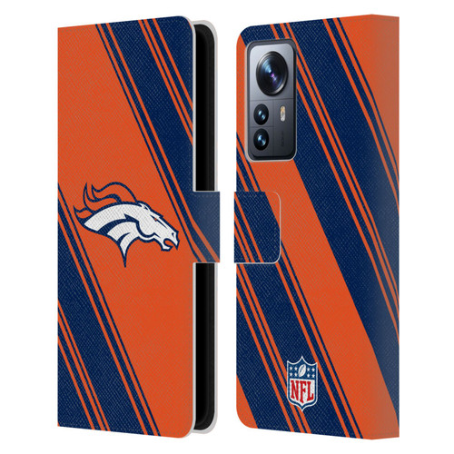 NFL Denver Broncos Artwork Stripes Leather Book Wallet Case Cover For Xiaomi 12 Pro