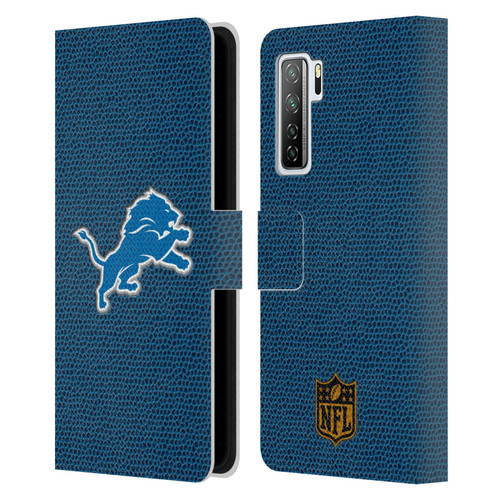 NFL Detroit Lions Logo Football Leather Book Wallet Case Cover For Huawei Nova 7 SE/P40 Lite 5G