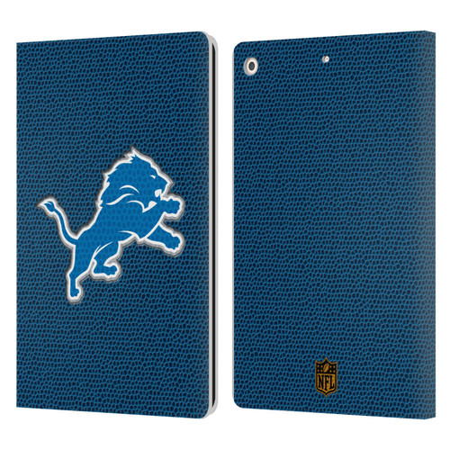 NFL Detroit Lions Logo Football Leather Book Wallet Case Cover For Apple iPad 10.2 2019/2020/2021