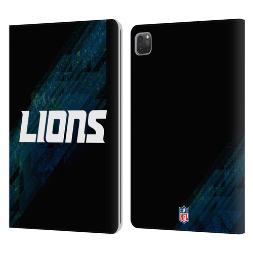 NFL Detroit Lions Logo Blur Leather Book Wallet Case Cover For Apple iPad Pro 11 2020 / 2021 / 2022