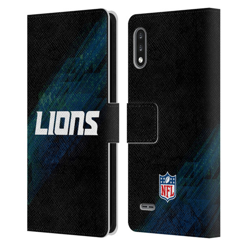 NFL Detroit Lions Logo Blur Leather Book Wallet Case Cover For LG K22