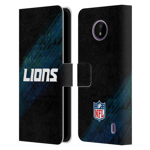 NFL Detroit Lions Logo Blur Leather Book Wallet Case Cover For Nokia C10 / C20