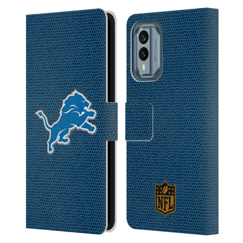 NFL Detroit Lions Logo Football Leather Book Wallet Case Cover For Nokia X30