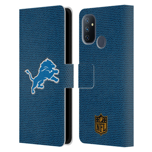 NFL Detroit Lions Logo Football Leather Book Wallet Case Cover For OnePlus Nord N100