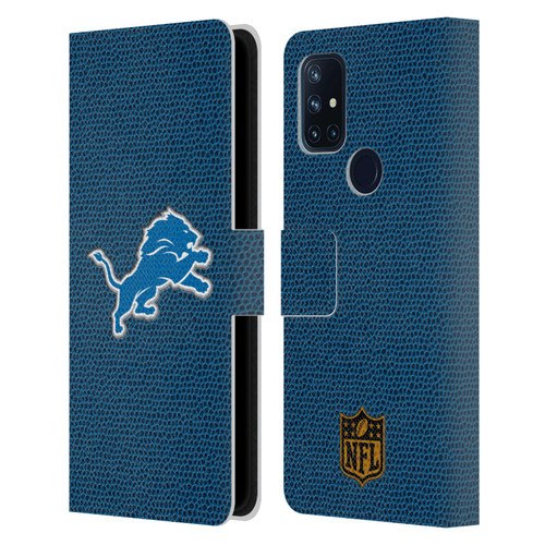 NFL Detroit Lions Logo Football Leather Book Wallet Case Cover For OnePlus Nord N10 5G