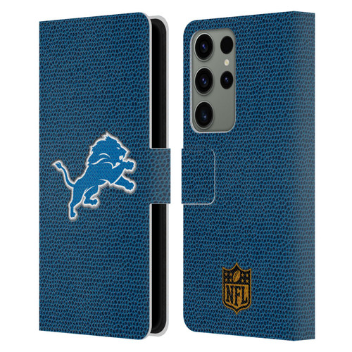 NFL Detroit Lions Logo Football Leather Book Wallet Case Cover For Samsung Galaxy S23 Ultra 5G