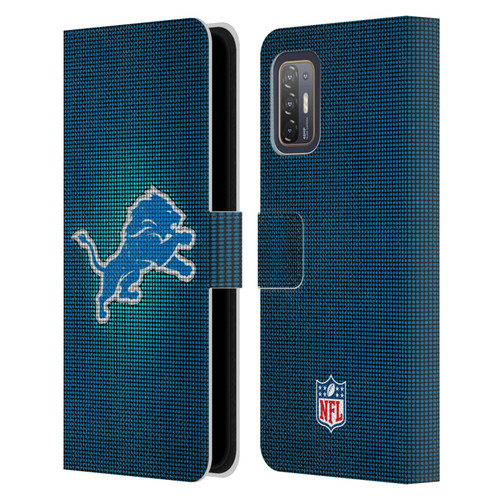 NFL Detroit Lions Artwork LED Leather Book Wallet Case Cover For HTC Desire 21 Pro 5G