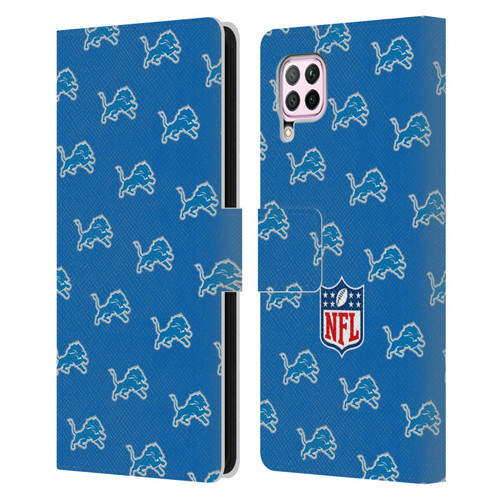 NFL Detroit Lions Artwork Patterns Leather Book Wallet Case Cover For Huawei Nova 6 SE / P40 Lite
