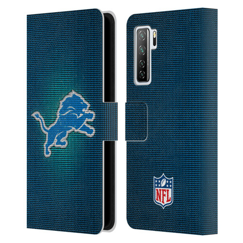 NFL Detroit Lions Artwork LED Leather Book Wallet Case Cover For Huawei Nova 7 SE/P40 Lite 5G