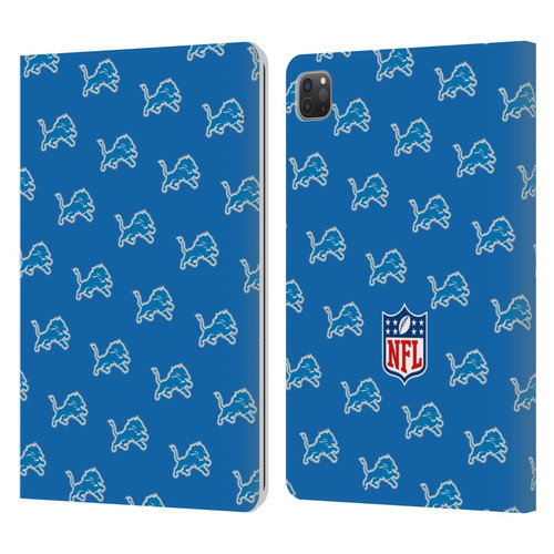 NFL Detroit Lions Artwork Patterns Leather Book Wallet Case Cover For Apple iPad Pro 11 2020 / 2021 / 2022