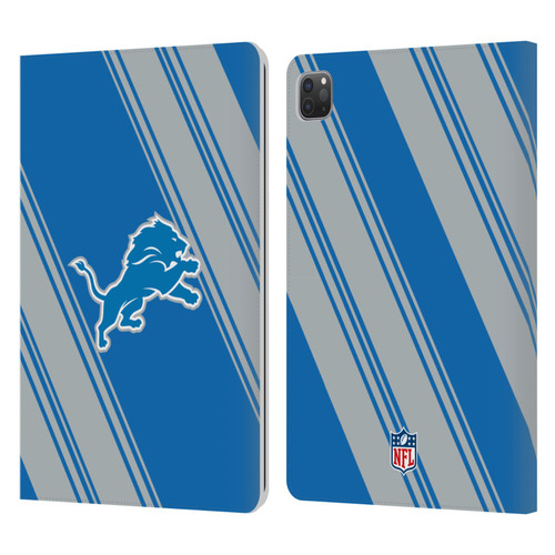 NFL Detroit Lions Artwork Stripes Leather Book Wallet Case Cover For Apple iPad Pro 11 2020 / 2021 / 2022