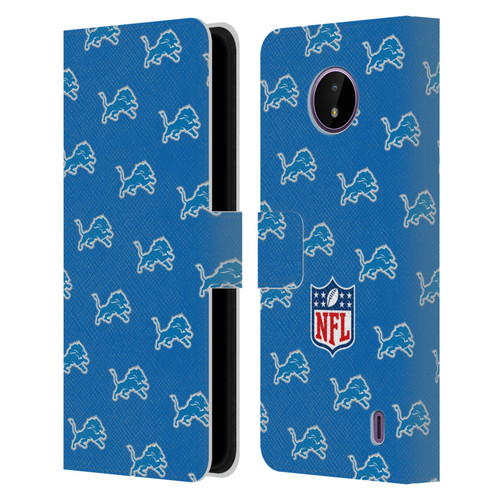 NFL Detroit Lions Artwork Patterns Leather Book Wallet Case Cover For Nokia C10 / C20